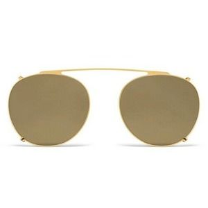 WW Clip On Shades Round Sunglasses Gold No Size